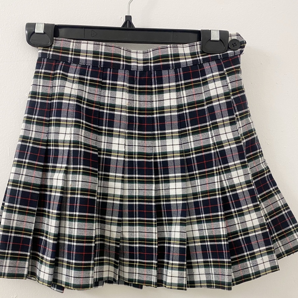 American Apparel Plaid Mini Skirt Size XS, Pleated, High-waisted